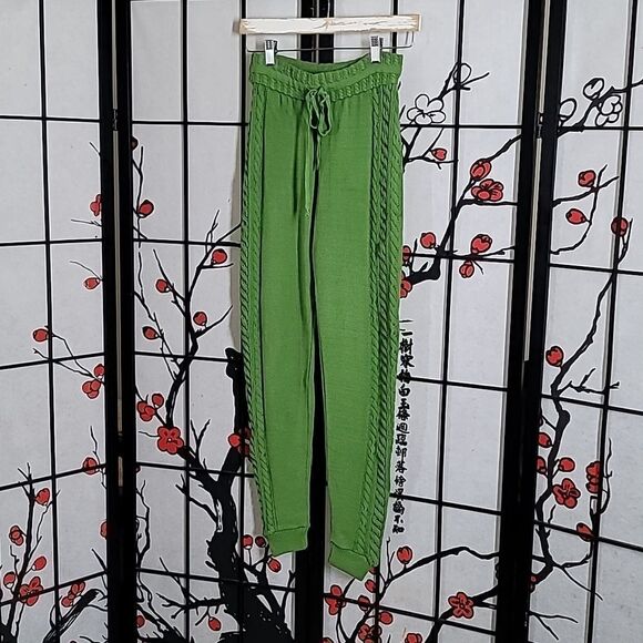 Paola Bernardi Green Knit Sweat/ Lounge Pants - Picture 2 of 10